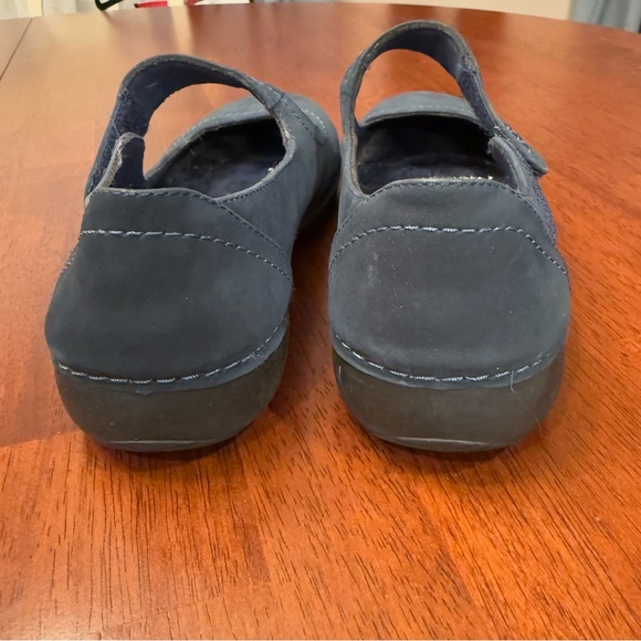 Vionic Orthaheel Harper Leather Suede Mary Jane Flat Shoes Blue US 7.5 Wide - Picture 4 of 11